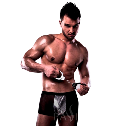 PASSION - 002 MEN METAL BLACK LINGERIE S/M