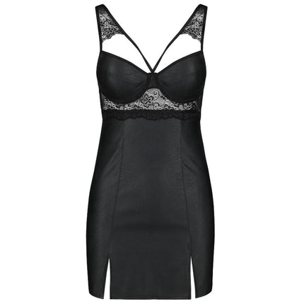 PASSION - LOONA CHEMISE ECOLOGICAL LEATHER S/M
