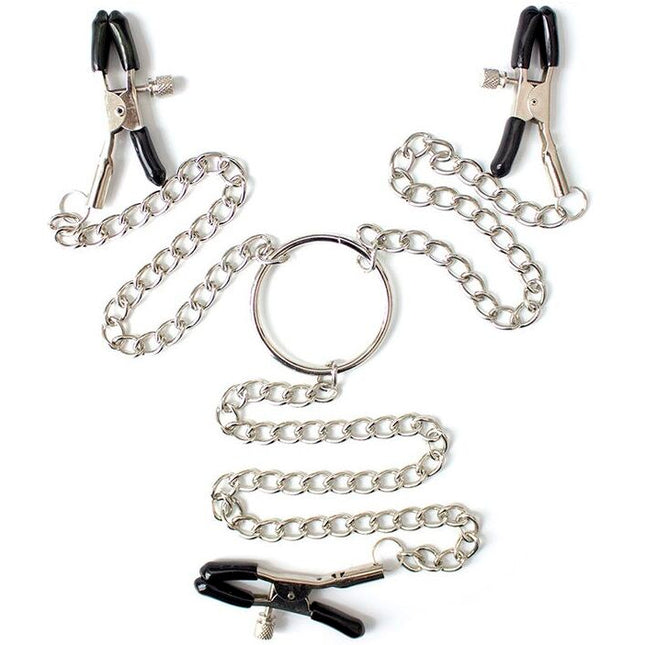 OHMAMA FETISH - 3 IN 1 METAL NIPPLE CLAMPS