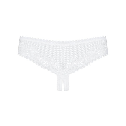OBSESSIVE - ALABASTRA THONG CROTCHLESS WHITE S/M