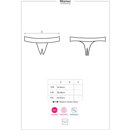 OBSESSIVE - MIAMOR PANTIES CROTCHLESS S/M