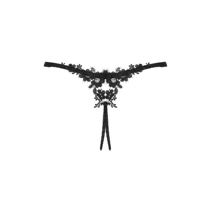 OBSESSIVE - CELIA NOIR CROTCHLESS THONG XS/S