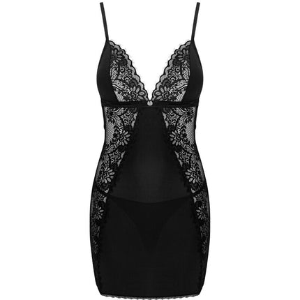 OBSESSIVE - MADERRIS CHEMISE & THONG XS/S