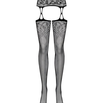 OBSESSIVE - S206 GARTER SOTCKINS BLACK S/M/L