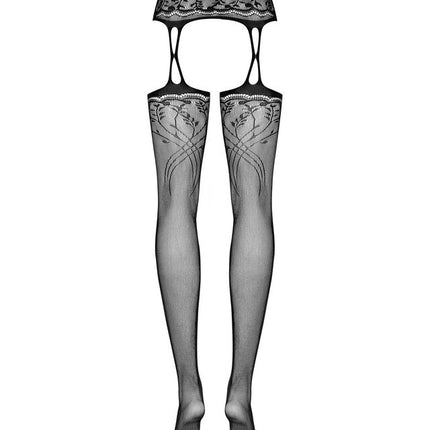 OBSESSIVE - S206 GARTER SOTCKINS BLACK S/M/L