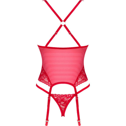 OBSESSIVE - LACELOVE CORSET RED XS/S
