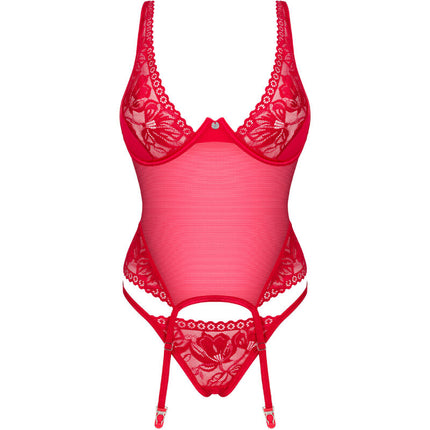 OBSESSIVE - LACELOVE CORSET RED XS/S