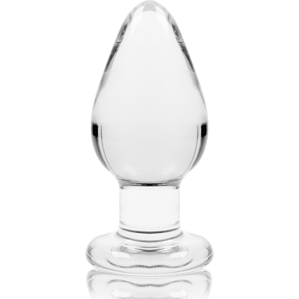 NEBULA SERIES BY IBIZA - MODEL 3 ANAL PLUG BOROSILICATE GLASS TRANSPARENT 11 CM -O- 5 CM