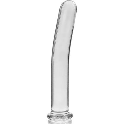 NEBULA SERIES BY IBIZA - MODEL 17 DILDO BOROSILICATE GLASS CLEAR 18.5 CM -O- 3 CM