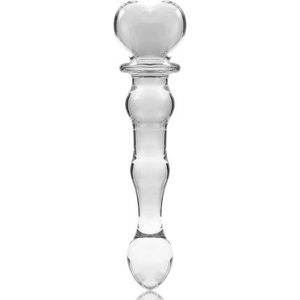 NEBULA SERIES BY IBIZA - MODEL 21 DILDO BOROSILICATE GLASS CLEAR 20.5 CM -O- 3.5 CM