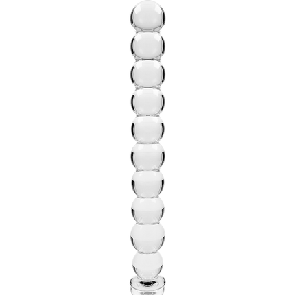 NEBULA SERIES BY IBIZA - MODEL 22 DILDO BOROSILICATE GLASS CLEAR 21.5 CM -O- 2.5 CM