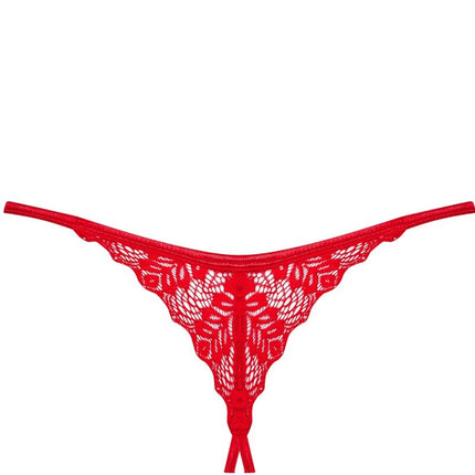 OBSESSIVE - INGRIDIA THONG CROTCHLESS RED M/L