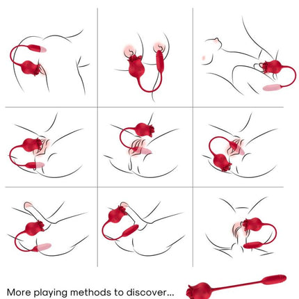 ARMONY - ROSELIP LICKING VIBRATING CLIT & VIBRATOR RED