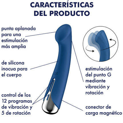 SATISFYER - SPINNING G-SPORT 1 ROTATOR VIBRATOR RED