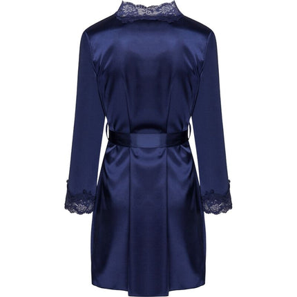 LIVCO CORSETTI FASHION - JACQUELINE LC 90249 DRESSING GOWN + SHIRT + PANTY NAVY BLUE S/M