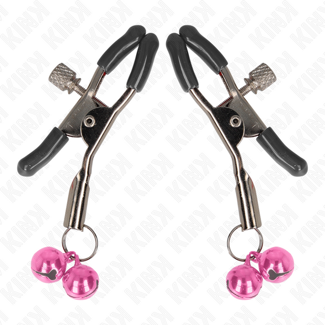 KINK - DOUBLE BELL NIPPLE CLAMP PINK 6 CM