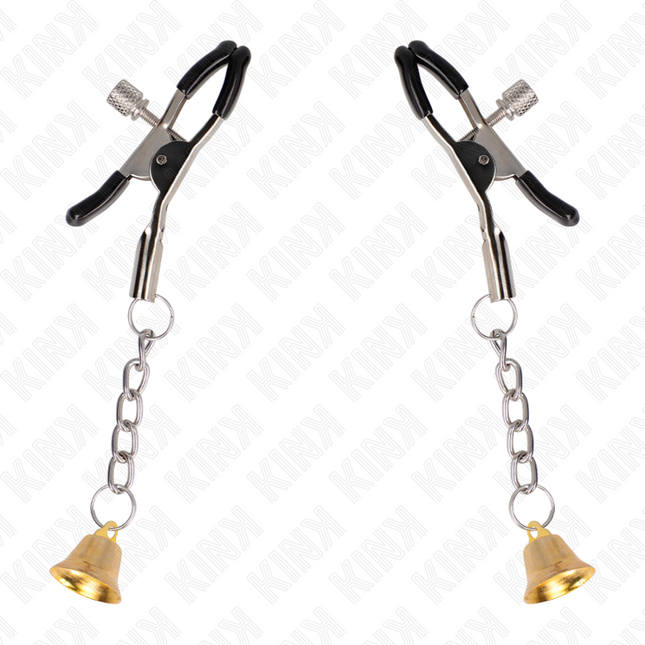 KINK - GOLD BELL PENDANT NIPPLE CLAMPS 6 CM