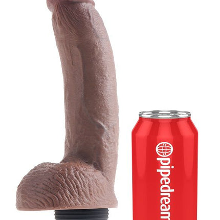 KING COCK - REALISTIC BROWN EJACULATOR PENIS 22.86 CM