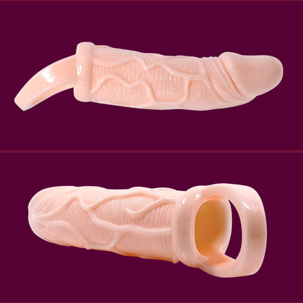 BAILE - PENIS EXTENDER SHEATH WITH VIBRATION AND STRAP FOR TESTICLES 13.5 CM