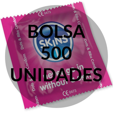 SKINS - CONDOMS POINTS & STRIPS BAG 500 UNITS