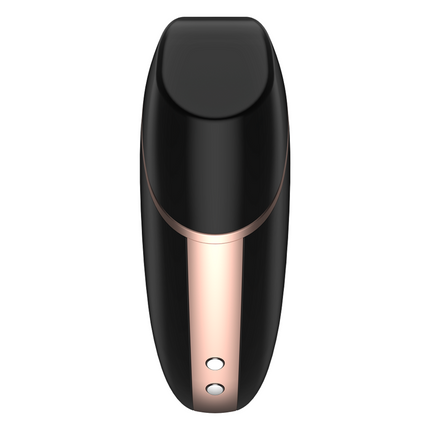 SATISFYER - LOVE TRIANGLE AIR PULSE STIMULATOR & VIBRATOR BLACK