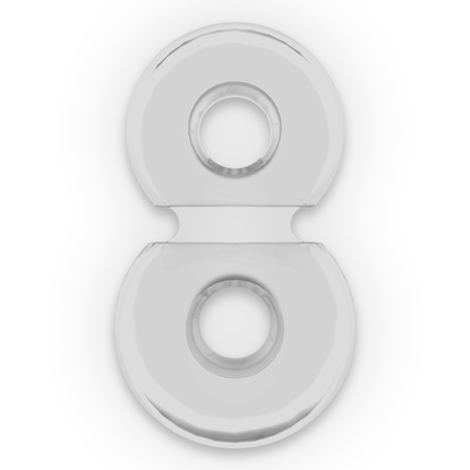 POWERING - SUPER FLEXIBLE AND RESISTANT DOUBLE PENIS RING PR09 CLEAR