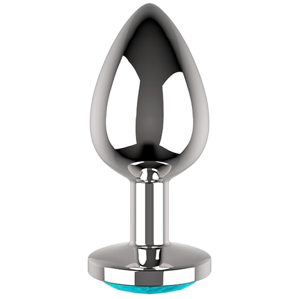 COQUETTE CHIC DESIRE - ANAL PLUG METAL BLUE COLOR SIZE L 4 X 9 CM