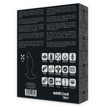 ADDICTED TOYS - REMOTE CONTROL PLUG ANAL P-SPOT BLACK POINTED